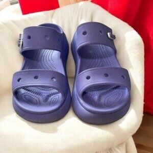 Crocs Iconic Comfort Purple Sandals M6/W8 Lightweight Comfy Slide Casual Outdoor